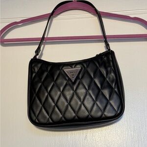Guess Black Quilted Shoulder Bag